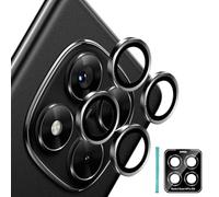 Datree Protector de Lente de Cámara para Xiaomi Redmi Note 14 Pro 5G/POCO X7 5G, 9H Dureza, Individual Metal Protector Camara, HD Anti-Arañazos Cristal Templado Cámara Trasera Lente Protector - Negro