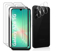 Datree Protector de Pantalla 3 Piezas para Samsung Galaxy A26, con 3 Piezas Protector de Lente de Cámara,Dureza 9H Sin Burbujas, Alta Definicion,Anti-Arañazos Cristal Templado
