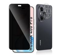 Datree Protector de Pantalla de Privacidad para Honor 400 Pro 5G, 3D Antiespia Anti-Arañazos Cristal Vidrio Templado con Protector Lente Cámara, Dureza 9H Sin Burbujas