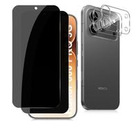 Datree Protector de Pantalla de Privacidad para Honor 600 Pro 5G, 2+2 Piezas Antiespia Anti-Arañazos Cristal Vidrio Templado con Protector Lente Cámara, Dureza 9H Sin Burbujas