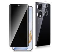 Datree Protector de Pantalla de Privacidad para Honor 90 5G, 3D Antiespia Anti-Arañazos Cristal Vidrio Templado con Protector Lente Cámara, Dureza 9H Sin Burbujas