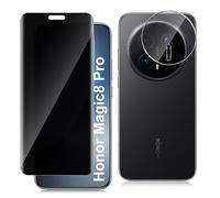 Datree Protector de Pantalla de Privacidad para Honor Magic 8 Pro 5G, 3D Antiespia Anti-Arañazos Cristal Vidrio Templado con Protector Lente Cámara, Dureza 9H Sin Burbujas
