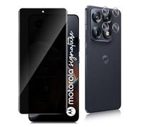Datree Protector de Pantalla de Privacidad para Motorola Moto Signature 5G, 3D Antiespia Anti-Arañazos Cristal Vidrio Templado con Protector Lente Cámara, Dureza 9H Sin Burbujas