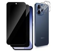 Datree Protector de Pantalla de Privacidad para OPPO Reno 15 F 15F/15 FS 15FS (4G/5G), 2+2 Piezas Antiespia Anti-Arañazos Cristal Vidrio Templado con Protector Lente Cámara, Dureza 9H Sin Burbujas