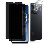 Datree Protector de Pantalla de Privacidad para Realme Note 70T, 2+2 Piezas Antiespia Anti-Arañazos Cristal Vidrio Templado con Protector Lente Cámara, Dureza 9H Sin Burbujas