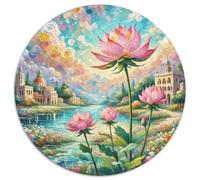 Datura Puzzle 1000 Piezas Puzzles Puzzle Circular Juego Familiar Cultivar El Pensamiento para Niños Descompresióny Regalo 1000pcs (67.5x67.5cm)