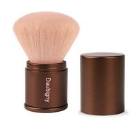 Daubigny - Brocha de maquillaje retráctil Kabuki, brochas para base de maquillaje de viaje, para rubor, bronceador y polvo (champán)