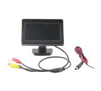 DAUERHAFT Monitor de Coche ,Pantalla LCD Ajustable 16 : 9 ,Monitor de Cámara de Visión Trasera ,Entrada Negra 480x272 V1/V2 para SUV