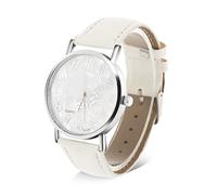 DAUERHAFT Reloj de Cuarzo para Mujer con Correa de Piel sintética, Elegante diseño de Mariposa