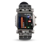 DAUERHAFT Reloj LED Resistente al Agua, Reloj de Pulsera con función de Fecha electrónica Deportiva Masculina y Femenina Pantalla binaria precisa con Correa de PU Ajustable