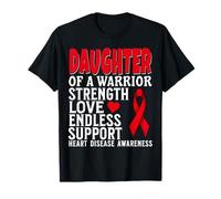 Daughter of a Warrior Heart Disease Awareness Matching Gifts Camiseta