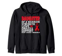 Daughter of a Warrior Heart Disease Awareness Matching Gifts Sudadera con Capucha