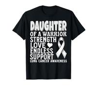 Daughter of a Warrior Lung Cancer Awareness Family Matching Camiseta
