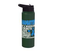 Daughter of a Warrior Prostate Cancer Awareness Products Stainless Steel Insulated Water Bottle