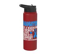 Daughter of a Warrior Prostate Cancer Awareness Products Stainless Steel Insulated Water Bottle