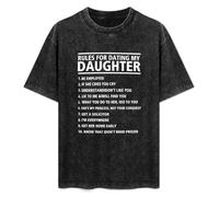Daughter Rules for Dating My Mens T-Shirt Black Unisex tee XL