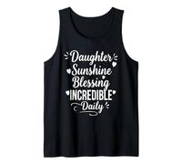 Daughter Sunshine Blessing Daily - Orgullosa mamá papá Hija Camiseta sin Mangas