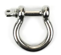 DAUMLINK® Grillete tipo lira de acero inoxidable A4 (AISI 316) | Grillete curvo para cadenas y cabos | Herraje náutico de alta resistencia a la corrosión | Pack de 2 - varias medidas (10 mm)