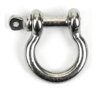 DAUMLINK® Grillete tipo lira de acero inoxidable A4 (AISI 316) | Grillete curvo para cadenas y cabos | Herraje náutico de alta resistencia a la corrosión | Pack de 2 - varias medidas (4 mm)