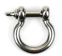 DAUMLINK® Grillete tipo lira de acero inoxidable A4 (AISI 316) | Grillete curvo para cadenas y cabos | Herraje náutico de alta resistencia a la corrosión | Pack de 2 - varias medidas (5 mm)