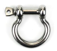 DAUMLINK® Grillete tipo lira de acero inoxidable A4 (AISI 316) | Grillete curvo para cadenas y cabos | Herraje náutico de alta resistencia a la corrosión | Pack de 2 - varias medidas (6 mm)