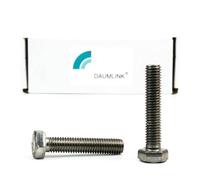 DAUMLINK® Tornillo hexagonal DIN 933, material acero inoxidable V2A (25 unidades) (DIN 933/ISO4017 sim. UNI 5739) son ideales para tus proyectos para conectar piezas de plástico, madera y metal (M8 x