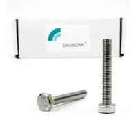 DAUMLINK® Tornillo hexagonal DIN 933, material acero inoxidable V2A (25 unidades) (DIN 933/ISO4017 sim. UNI 5739) son ideales para tus proyectos para conectar piezas de plástico, madera y metal