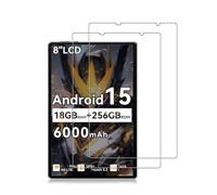 daunke 2 protectores de pantalla para tablet Blackview Zeno 1 de 8 pulgadas, vidrio templado, sin burbujas, HD transparente, ultra resistente, protección contra arañazos