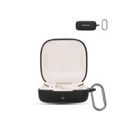 daunke - Carcasa de silicona suave para Huawei FreeArc Wireless Headphones con mosquetón, protección completa, color negro