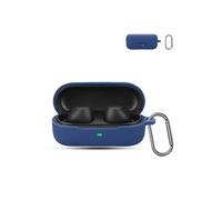 daunke - Carcasa de silicona suave para Sony WF-C510 (cierre de mosquetón, protección completa, color azul)