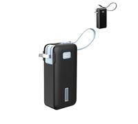 daunke Funda para Anker Nano 3 en 1 Cargador Portátil 10.000mAh Funda de Silicona para Banco de Energía, Protección Completa contra Golpes/Araños/Caídas, Antideslizante, Ligero y Portátil (Negro)