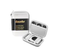 daunke Funda para cámara digital de alta calidad, de material EVA, resistente al agua y a los arañazos, portátil, compatible con Sony/Nikon/Canon/Samsung/Fujifilm - Solo funda, Blanco, Paquete