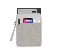 daunke - Funda para tablet BOOX Go Color 7 (Gen 2) de 7 pulgadas, tejido suave con cremallera, resistente a los golpes, ligero y portátil, impermeable, gris claro
