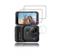 daunke Protector de pantalla para cámara Insta360 GO Ultra Panorama 3 9H de cristal templado + 3 láminas de hidrogel para objetivo de protección, antiarañazos, antihuellas, sin burbujas, HD