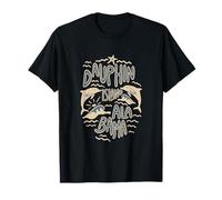 Dauphin Island Alabama Ocean Dolphin Lovers Retro Minimalista Camiseta