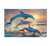 Dauphin Puzzle EnfFourmis 1000pcs, rompecabezas de madera - Kit de bricolaje Relax Juegos para adolescentes y adultos Regalos (75 × 50 cm)