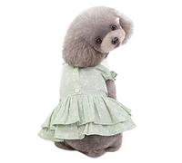 dauyavv Spring Summer Fashionable Musical Note Printing Dog Puppy Dress Pet Green S