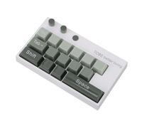 DAUZ Adornos de Teclado Mecánico, Decoración Durable Teclado para Juegos Adorno Mecánico Pantalla Luminosa Resistente Fácil de Usar Más Suave para la Oficina (Green)