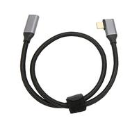DAUZ Cable USB C a USB C, Cable de 10 Gbps en ángulo Recto de 90 Grados USB C a USB C 3.1 Gen 2 para Estaciones de Acoplamiento 4K 60Hz (0,5 m/19,7 Pulgadas)