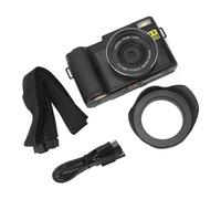 DAUZ Cámara Digital Inteligente, Enfoque Automático Antivibración, Pantalla Abatible de 3 Pulgadas, Zoom 16x, Cámara Digital 48MP 4K para Viajes (Black)