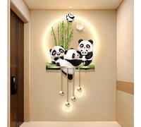 DAVBIR Arte de pared 3D con luz LED cálida, Pinturas Esculturas Decorativas 3D, para Sala De Estar, VestíBulo, Comedor Y DecoracióN Mural De Interiores(Gold 22,50 * 110cm/20 * 43.3in)