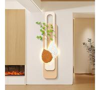 DAVBIR Escultura Decorativa De Pared 3D, Escultura de Pared con luces LED, Moderna Y Sencilla, Ideal para Sala de Estar, Entrada y Pasillo(Orange 2,25 * 100cm/10 * 39.5in)