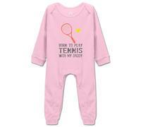 Davcielaora Body para bebé Born to Play Tennis with My Daddy, ropa para recién nacido, H-rosa, 6 meses