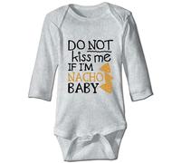 Davcielaora Ropa divertida para recién nacido, con texto en inglés «Do Not Kiss Me If Im Nacho», L, azul marino, 12 meses
