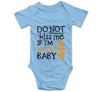 Davcielaora Ropa divertida para recién nacido, con texto en inglés «Do Not Kiss Me If Im Nacho», T-Azul marino, 18 meses
