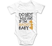 Davcielaora Ropa divertida para recién nacido, con texto en inglés «Do Not Kiss Me If Im Nacho», T-Azul, 6 meses