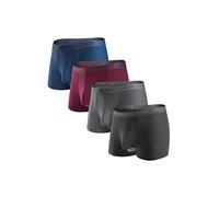 DAVID ARCHY Bóxer para Hombre Modal con bragueta Estuche Separado Calzoncillos de Microfibra Función Bolsillos Dobles Ropa Interior Pack de 4