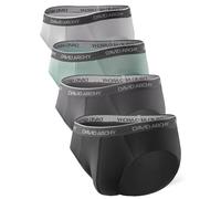 DAVID ARCHY Calzoncillos para Hombre Ropa Interior de Fibra de bambú con Bolsa Calzoncillos Ultra Suaves y Transpirables Pack de 4