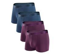 DAVID ARCHY Calzoncillos Tipo bóxer para Hombre con Bolsa de Microfibra Modal Multipack, Shorts Retro para Hombre para Uso Diario Flexible, Pack de 4