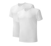 DAVID ARCHY Camisetas sin Mangas y Camisetas Interiores para Hombre Slim Fit Soft Business Bamboo Camisa con Cuello en V, Pack de 2